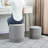 Set of 2 Round Fabric Storage Ottoman Footstool-1079607320