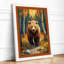 Bear Approaching Boho - Framed Print-655191079-655191072