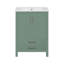 Ensemble de meuble-lavabo 48 po avec lavabo en céramique, meuble Storae autoportant moderne avec poignées, portes à fermeture douce