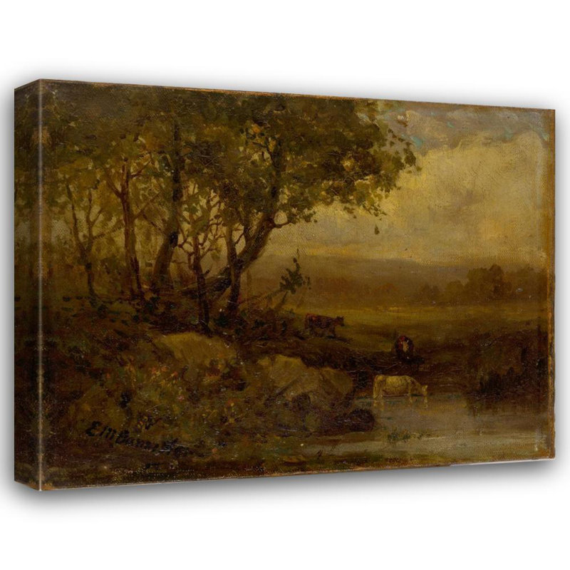 "Sans titre" par Edward Mitchell Bannister - Art mural sur toile tendue avec châssis, H 28 po x l 40 po