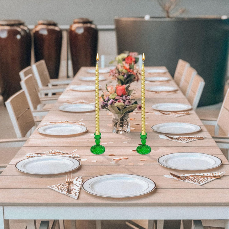 Bougeoirs en verre pour tables basses