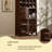 31.5"New Chinese-style walnut display cabinet with storage compartments