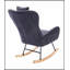 Chaise berçante rembourrée Teddy avec design ergonomique et dossier haut pour des sièges confortables