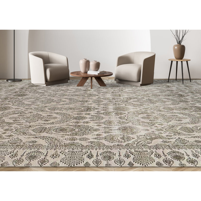 Ikat Area Rug, Rectangle 9' x 12'