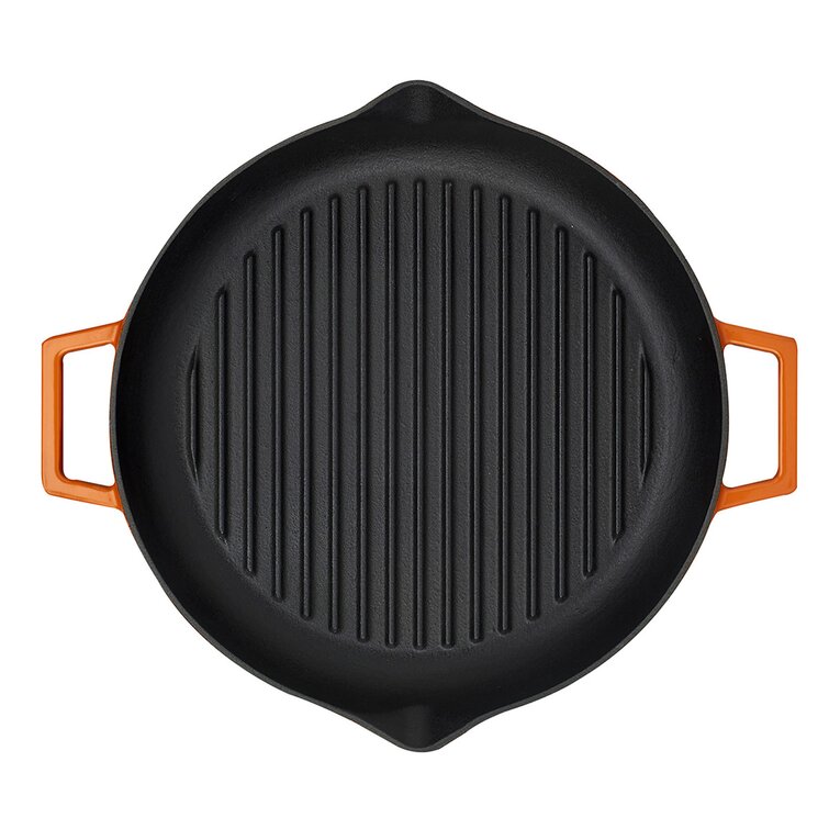 Ayesha Curry 10 Cast-Iron Enamel Skillet withPour Spouts 