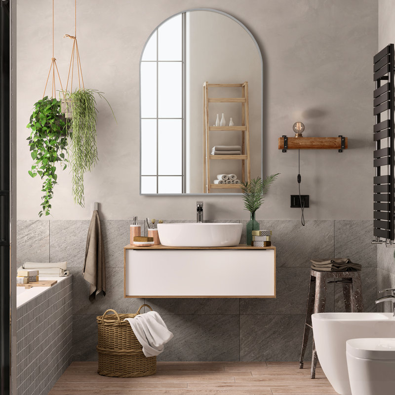 Miroir mural Novilia, Argent