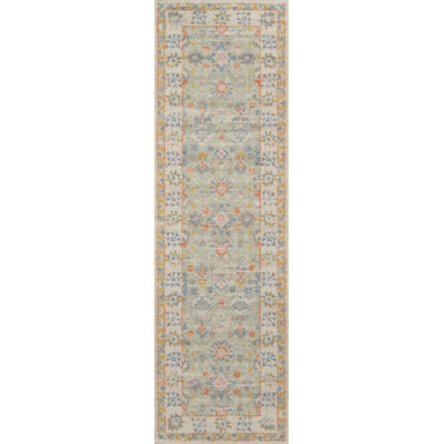 Tapis oriental vert sauge Guerin