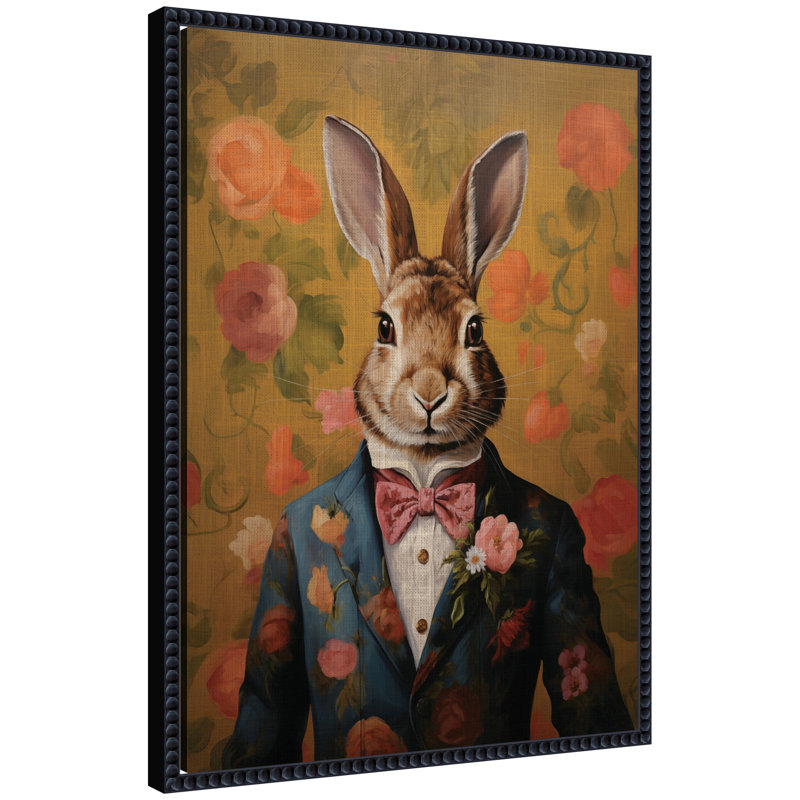 «Regal Portrait of a Bunny Rabbit» par The Creative Bunch Studio, reproduction d'art sur toile encadrée