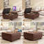 Grand tabouret de rangement carré avec deux portes de rangement-1013259033