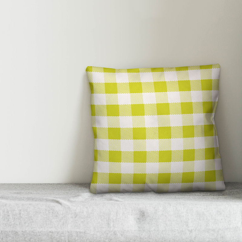 Housse de coussin Buffalo, 20 po x 20 po, Vert