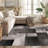 Damarus Geometric Gray/Ivory/Black Area Rug-521682289