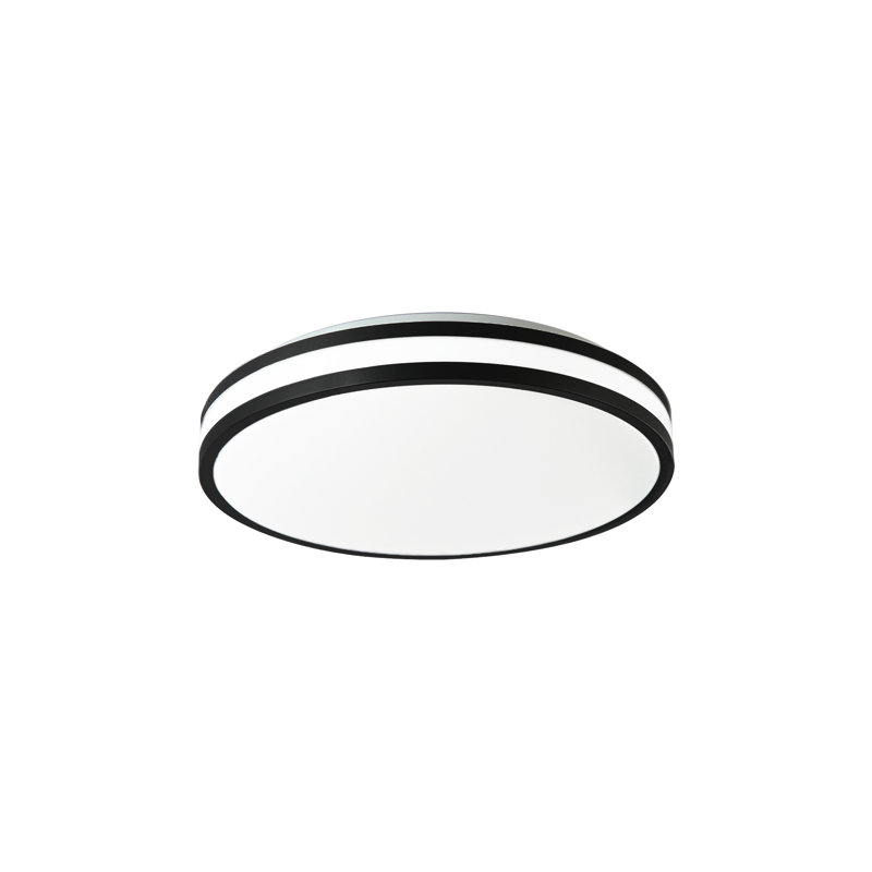Plafonnier encastré 13 pouces à DEL avec cadre noir 2, 3000K / 4000K / 5000K réglable, à intensité variable, 24W, plafonnier moderne à DEL, pour chambre à coucher, sous-sol, couloir, homologué ETL