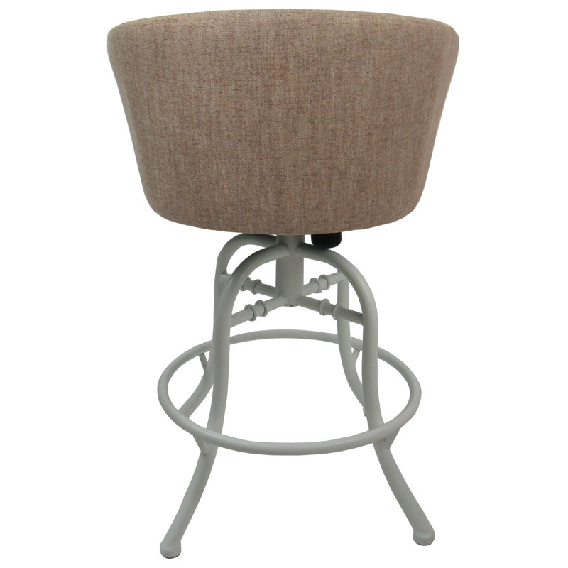 Joniya Upholstered Counter Stool, Counter Stool (26” Seat Height), Basin Beige