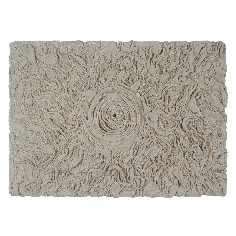 Skammel Cotton Non-Slip Bath Rug, Linen