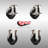 4 Piece Hard Rubber Caster Set