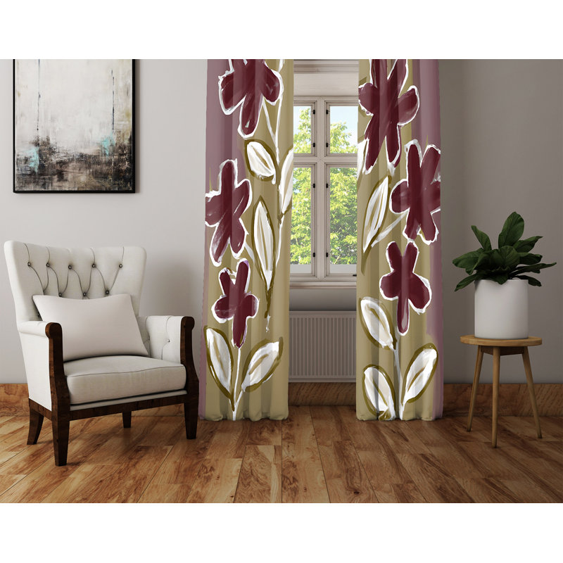 Rideau en polyester Amartya, L 56 po x L 78 po