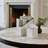 Ivory Wood Leather Tissue Box Cover