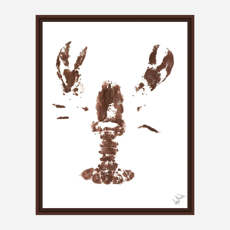 Lobster I By John Beard - Framed Gallery Wrapped Canvas Print, Brown Floater Framed, 26" H x 22" W x 2" D