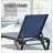 Outdoor Lounge Chair, Aluminum Plastic Patio Chaise Lounge with Side Table & 5 Position Adjustable Backrest & Wheels, All Weather Reclining Chair for Outside Beach Poolside Lawn-2024171131