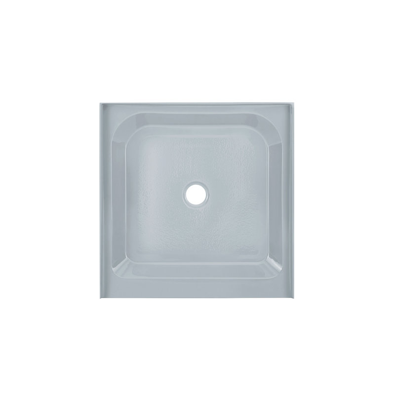Voltaire 36" x 36" Single-Threshold, Center Drain, Shower Base, Gray