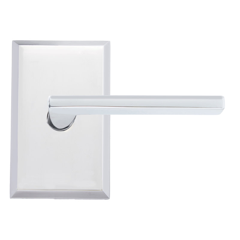 Levier de passage Bravura 839-G1 Delray sur rosette rectangulaire biseautée en chrome poli