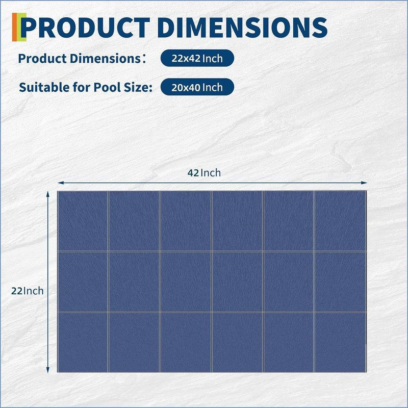 Safety Pool Covers for In Ground Pools,Rectangle Safety Swimming Pool Cover with Center Step,Mesh Durable Pool Cover for Inground Pools with Installation Tools, Blue