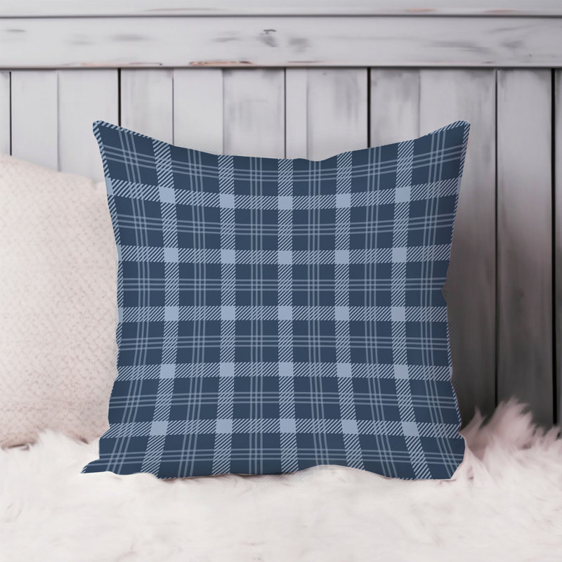 Abstract Blue Plaid XIII Modern, 20"H x 20"W