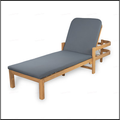 Outdoor Acacia Chaise Lounge With Adjustable Positions And Weather-Resistant Cushion For Maximum Comfort And Durability