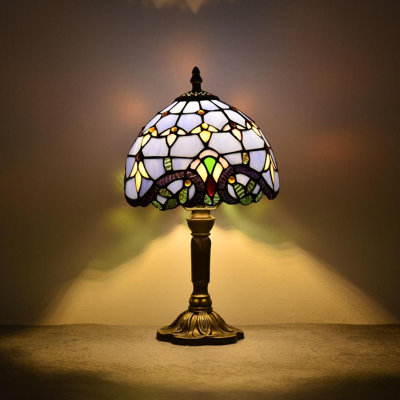Lampe de table en bronze antique de 14,6 po Steelman avec 1 ampoule DEL
