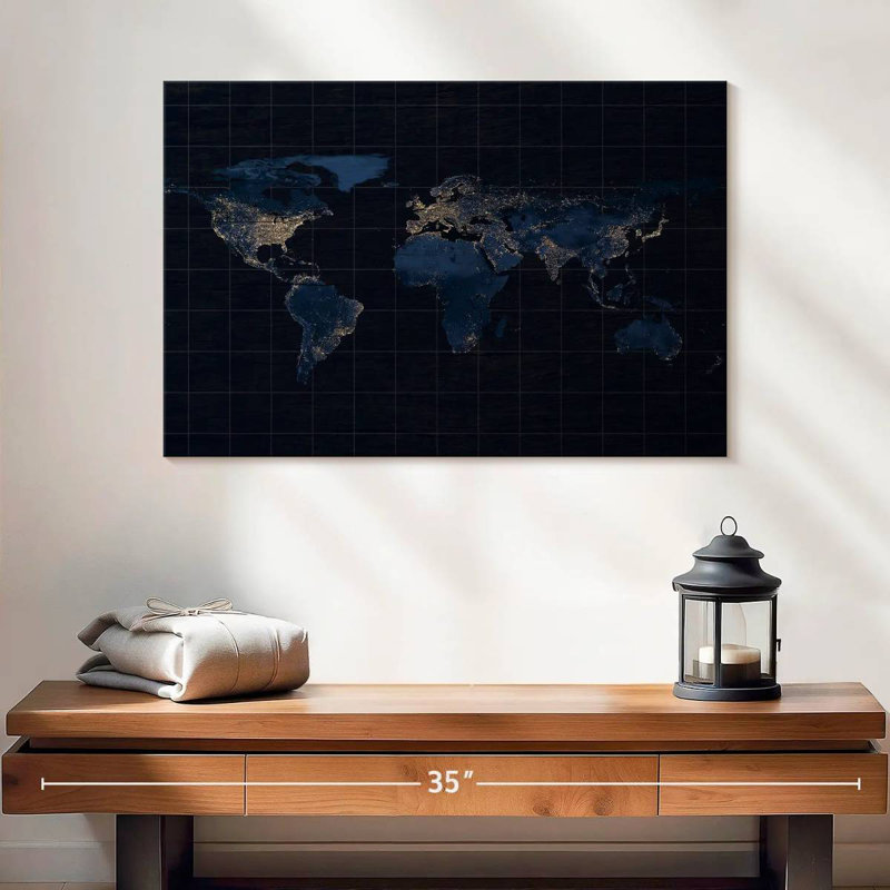 Carte du monde Aliaz, H 16 po x l 24 po