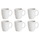 SET OF 6 WHITE MUGS