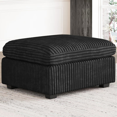 Hutcheson 29.9'' Wide Corduroy Storage Ottoman