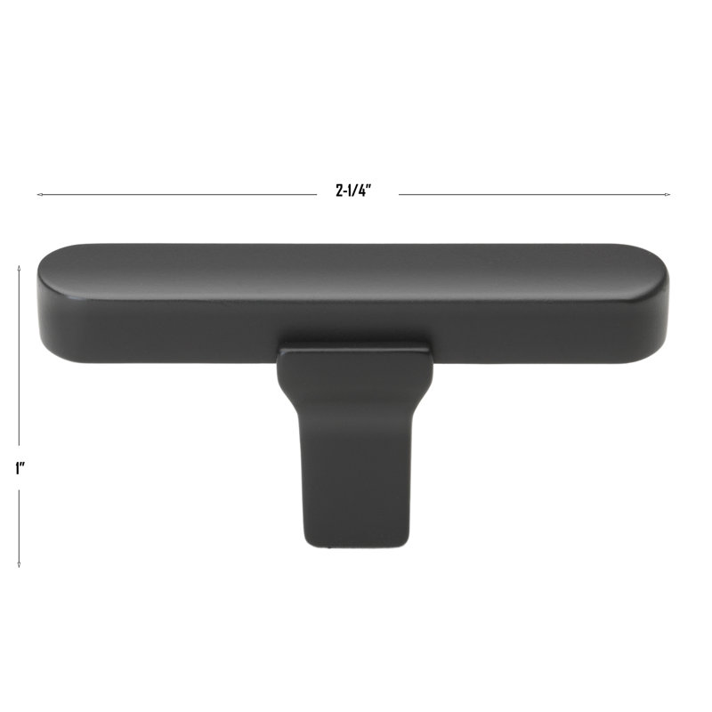 Poignée barre 2 1/4 po Giana Collection, Noir mat