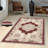 Stylish Woven Carpet, 5.2 x 7.5 Feet | 100% Polyester, 0.3 in Pile Height, Antibacterial, Non-Slip PVC Dot Underside | Machine Washable, 3D Digital Print | Perfect for Living Room, Bedroom & Home Décor-2129234913