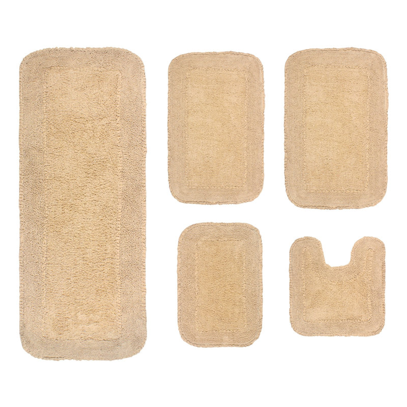 Tapis de bain 100% coton Brunton Collection (ensemble de 5), Lin