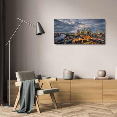 «Latitude Run® Abid, Michael Gallery, art sur toile tendue: Francfort, horizon du soir