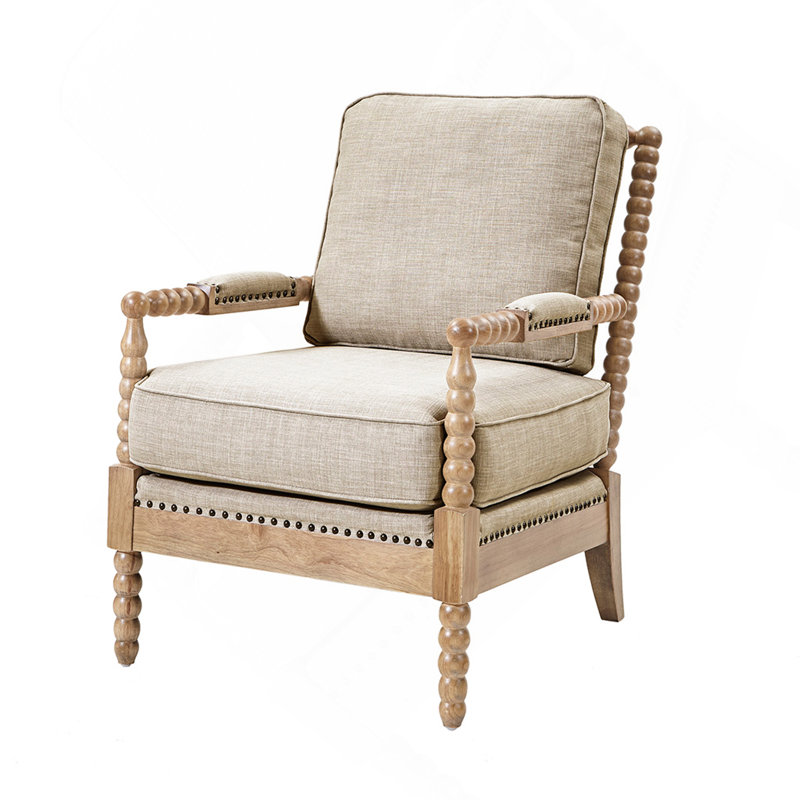 Fauteuil Accent, Gris clair, Naturel