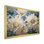 Collage de chrysanthèmes blancs et bleus - impression