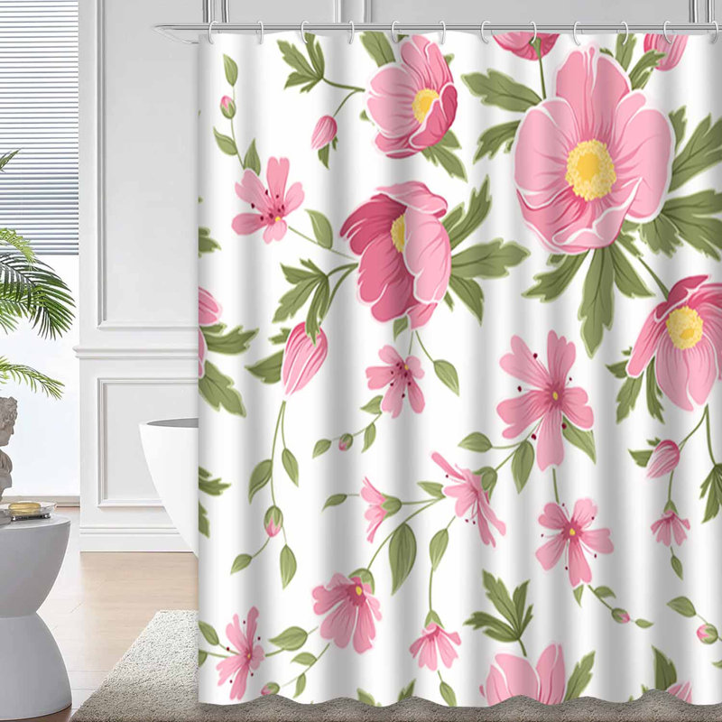 Rideau de douche Spring Hellebore, L 72 po x l 84 po