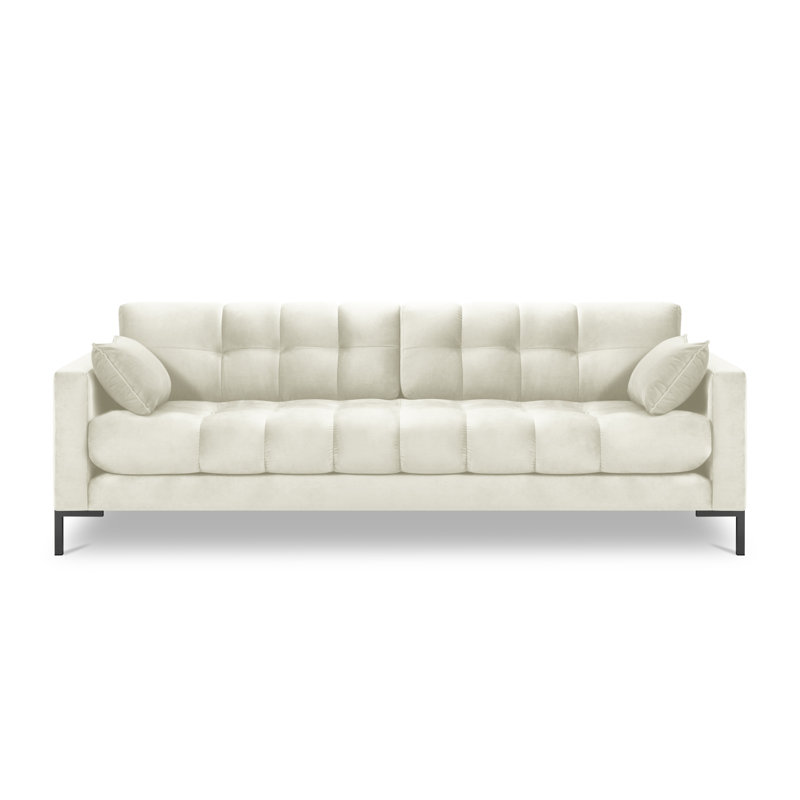 Adoraim 4 Seater Sofa, Light Beige, Black