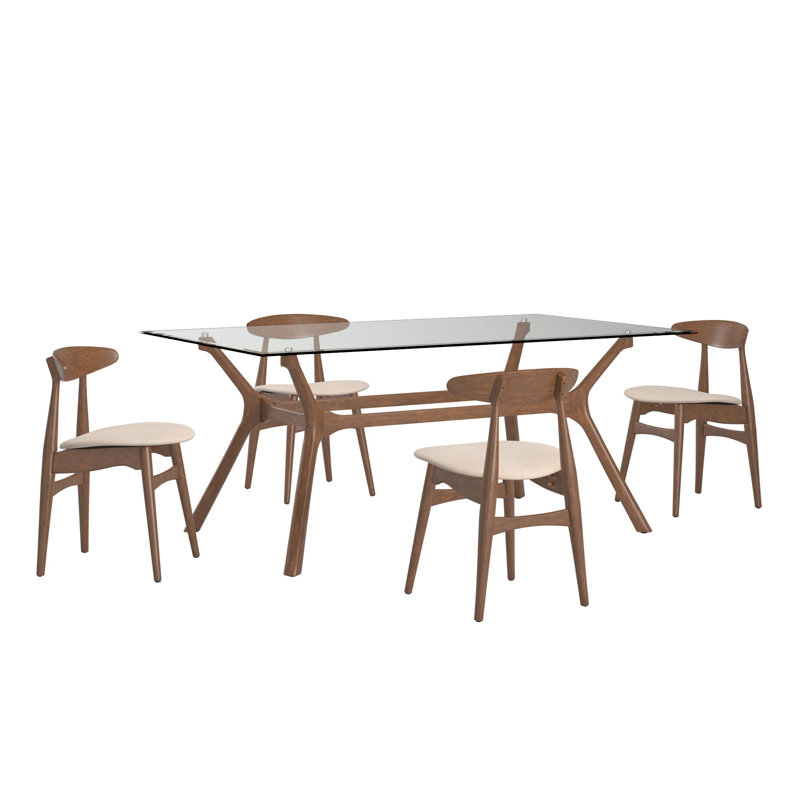 Ensemble de table de salle à manger Arne, 5 pièces: table, 4 chaises