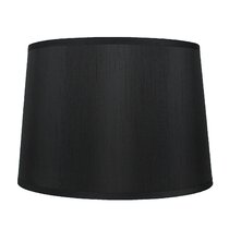 Velvet Lampshade with Gold Lining in Carbon Black