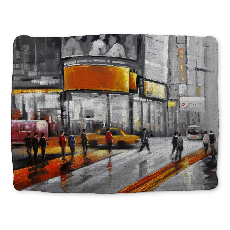 Napperon gris villes tressées - Times Square Home Decor