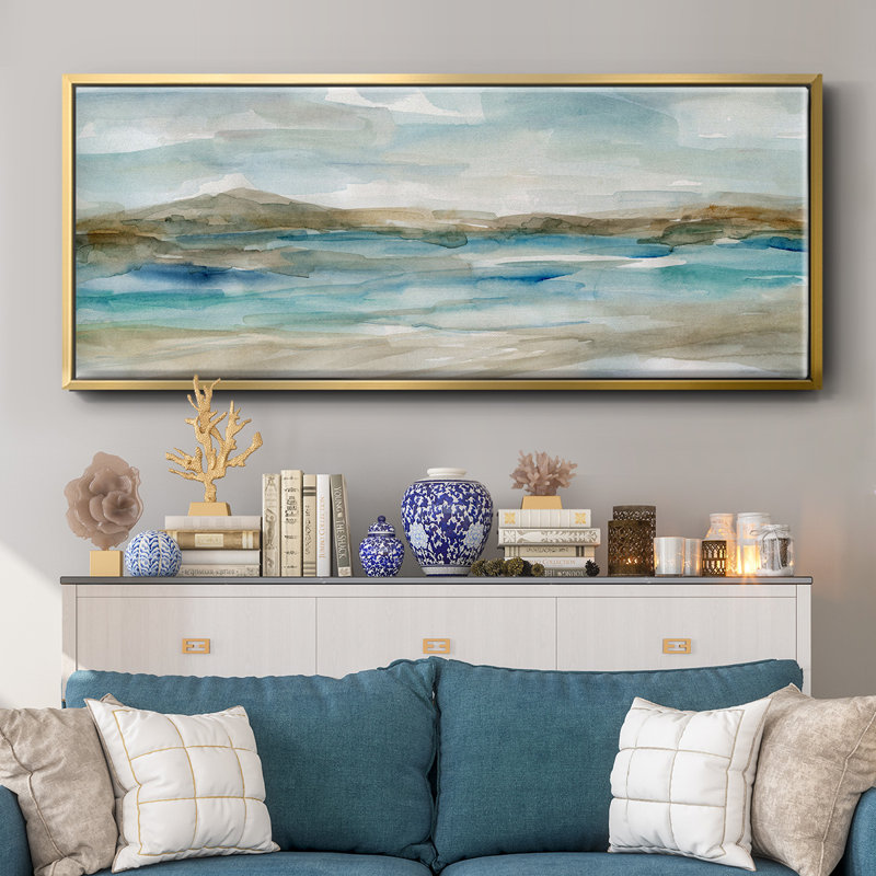 Peaceful Beach II - toile encadrée, H 8 po x l 20 po