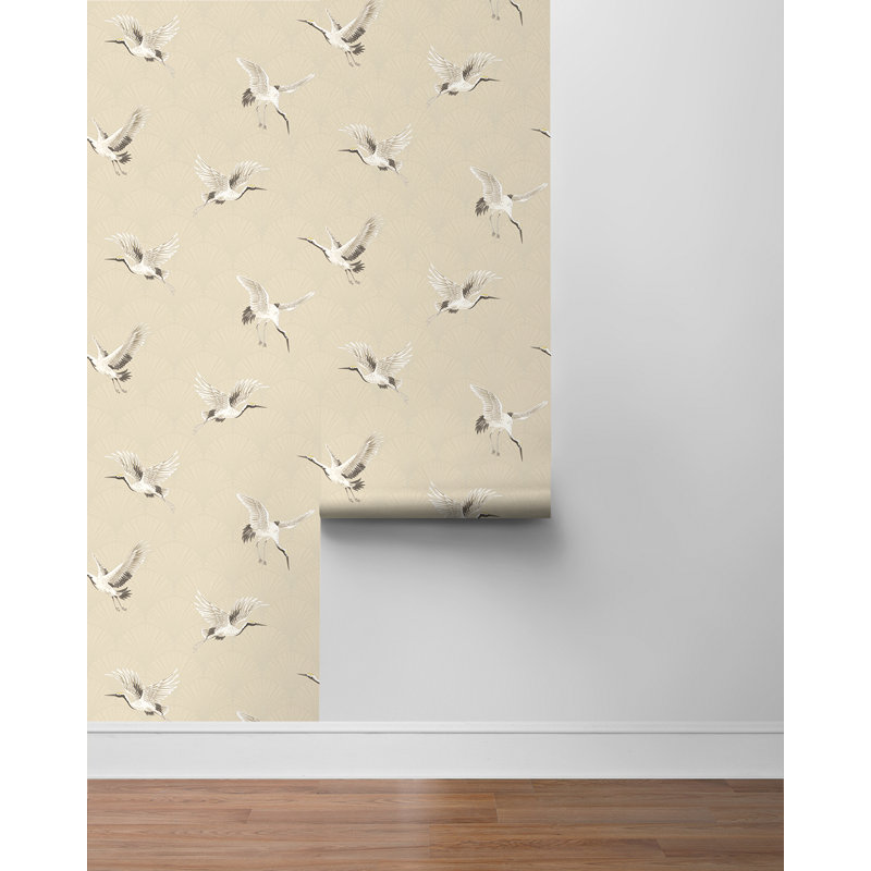 Rouleau de papier peint adhésif L 18 pi x l 27 po Annabell, Alba beige
