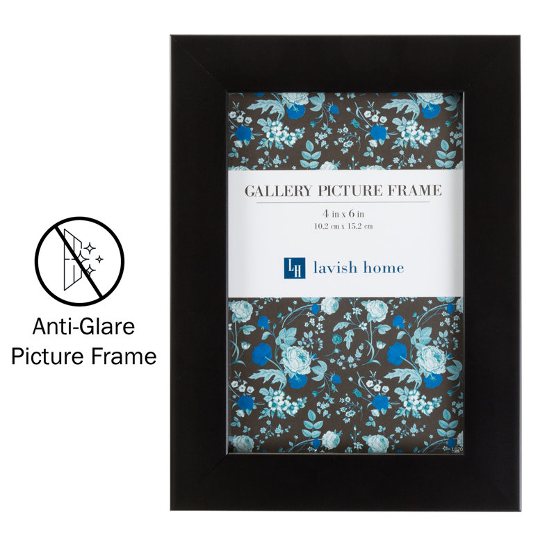 Classic Black 4x6 Tabletop and Wall Picture Frame Set