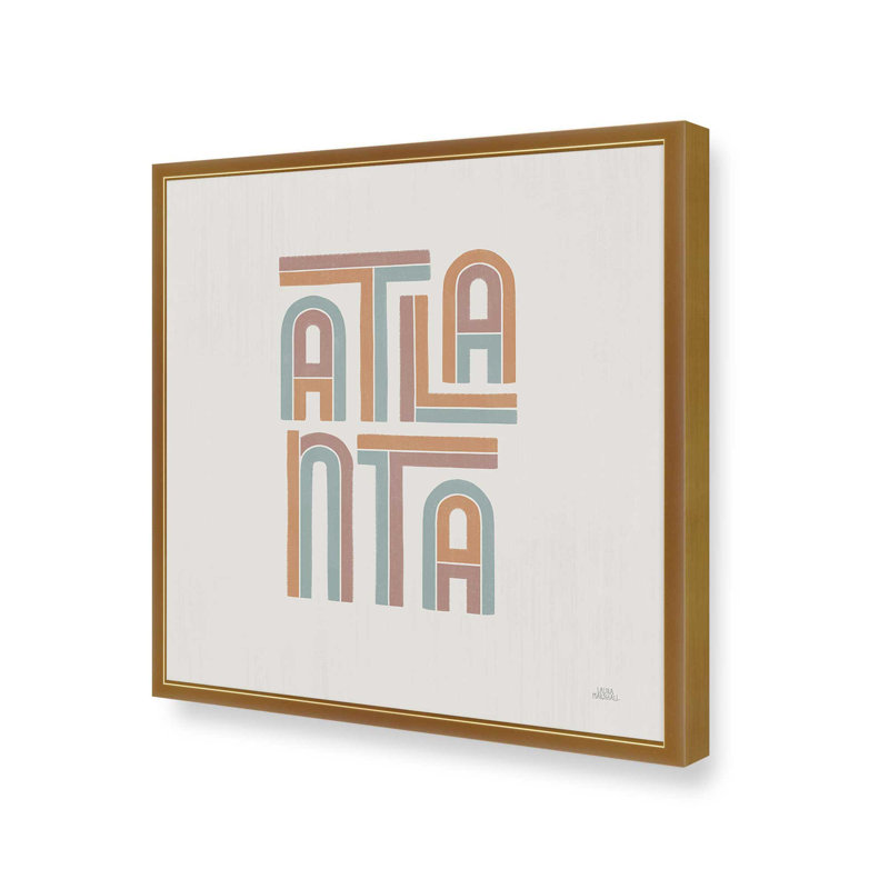 «Atlanta» par Laura Marshall, reproduction d'art, H 20 po x l 20 po, Doré