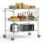 Rolling 3 Tier Bar Cart with Shelves
