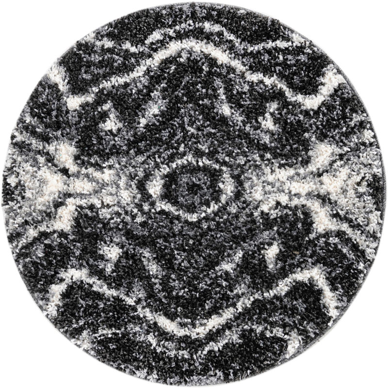 Adilkhan Ikat Indoor Rug, Round 3'3"