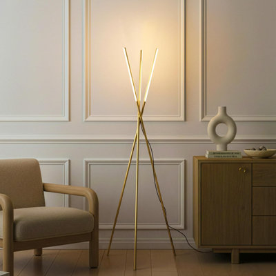 Lampe sur pied à DEL 3 lumières avec gradateur à 3 voies Stix
